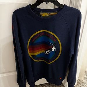 navy blue aviator nation sweatshirt
